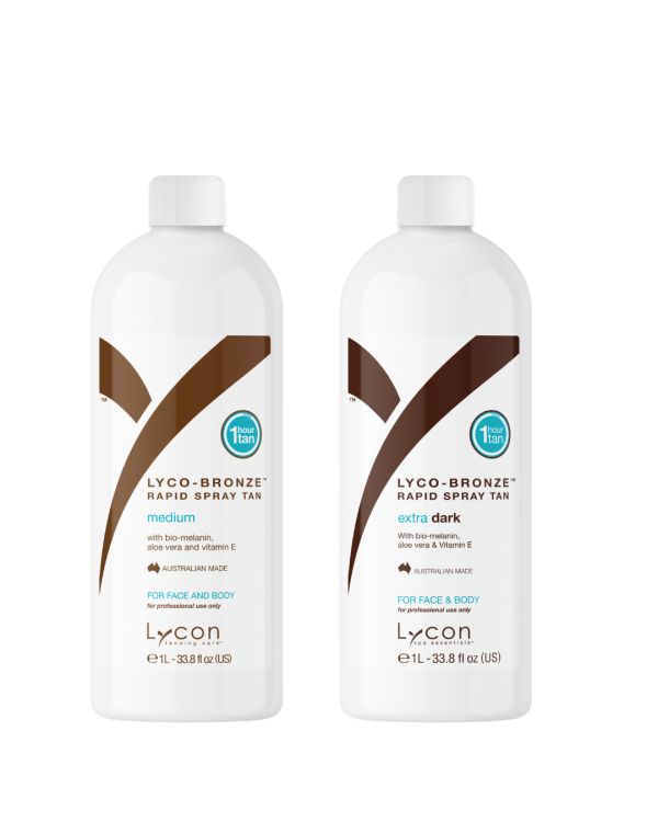LYCO-BRONZE RAPID SPRAY TAN 1LITRE BUNDLE 20% OFF